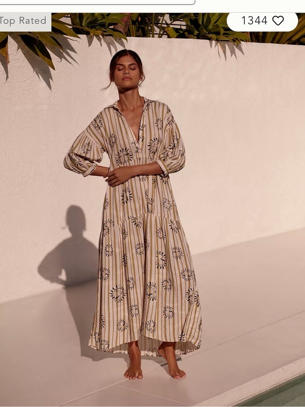 NWT Anthropologie Merida Fun Sun Striped Tiered Maxi Dress Size M